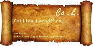 Csillag Leonóra névjegykártya